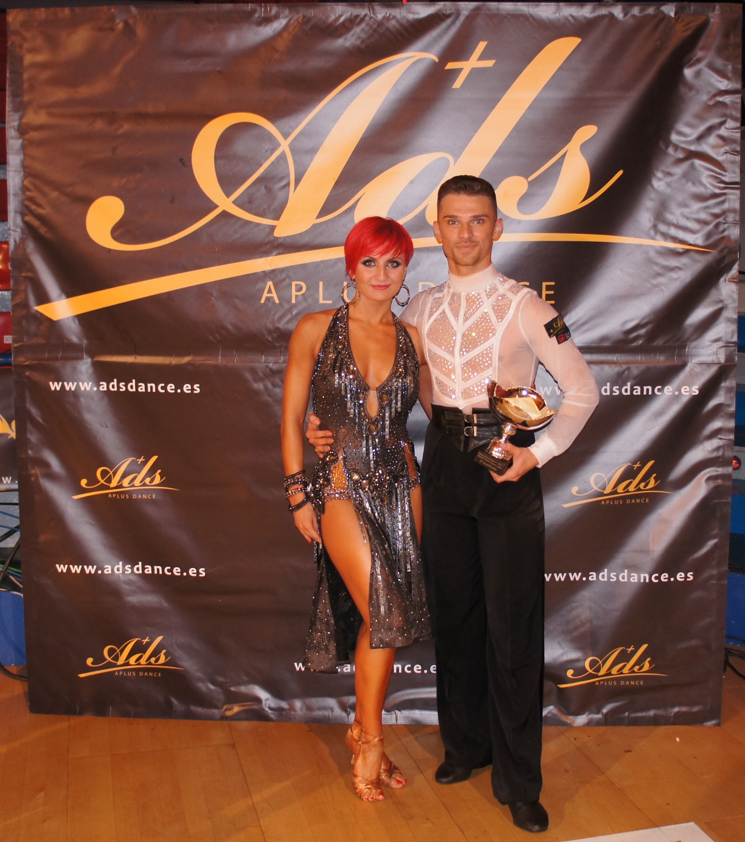 Stefan Grigore Laura Filipescu Segunda posicion Bilbao Dancesport 2017 con zapatos de baile deportivo ADS