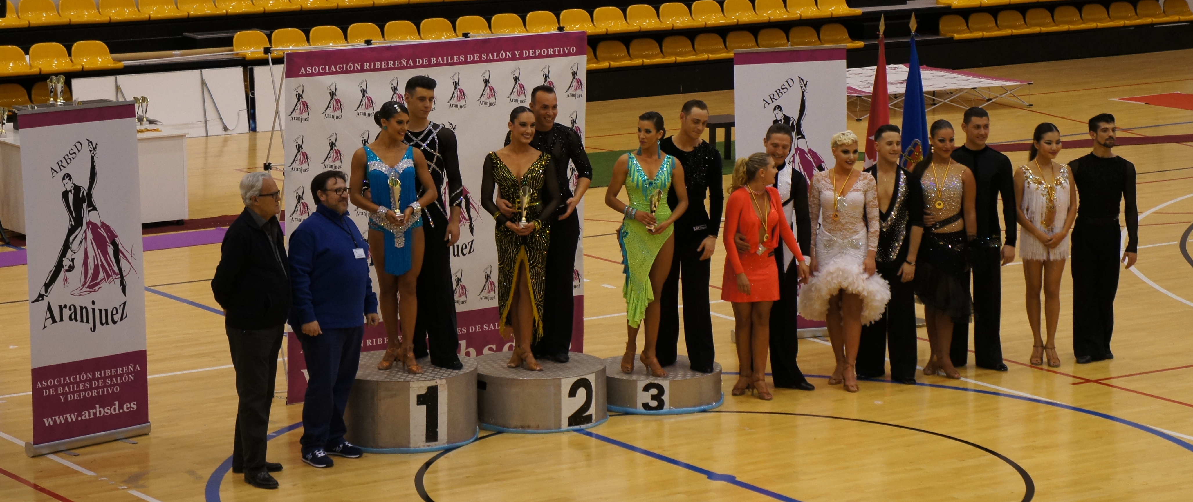 David Morante Ines Ferrero podium Aranjuez 2016 Zapatos de baile ADS (Guils España)