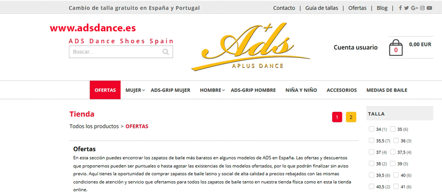 Ofertas en zapatos de baile latino baratos ADS españa
