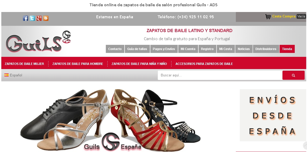 Tienda de zapatos de baile deportivo GUils ADS